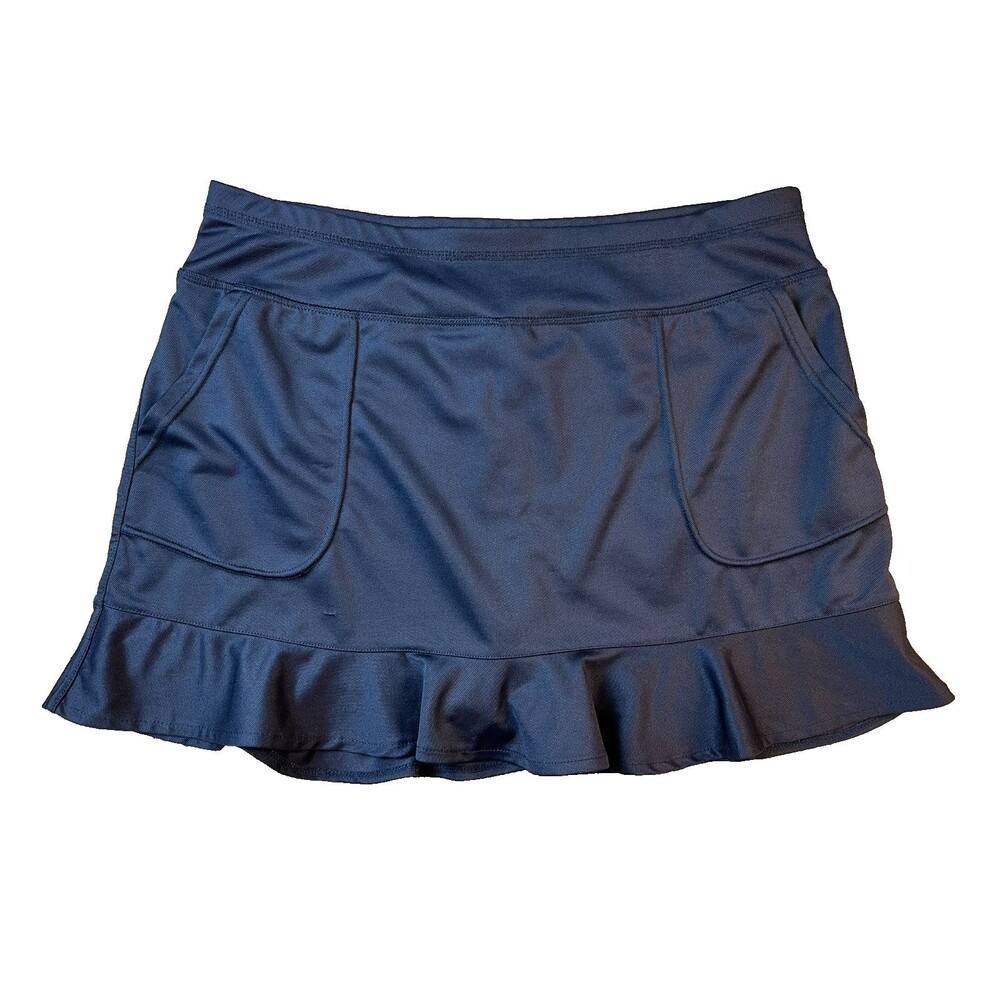 Nanette Lepore Play Navy Athletic Flounce Skort  Size L  Tennis Golf Pickleball